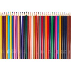 Карандаши цветные 36 цв/наб, 3-гранные Комус Класс Максики классические