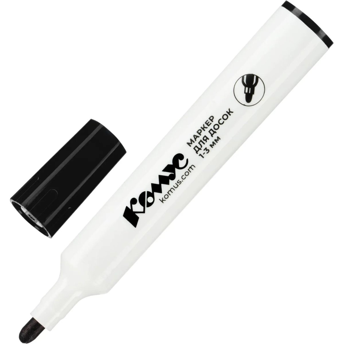 Набор маркеров для белых досок Комус 1-3мм, кругл. наконечник, 4цвета, ПВХ