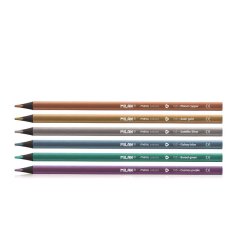 Карандаши цветные Milan, 6 цв., металл.цвета, 07102306