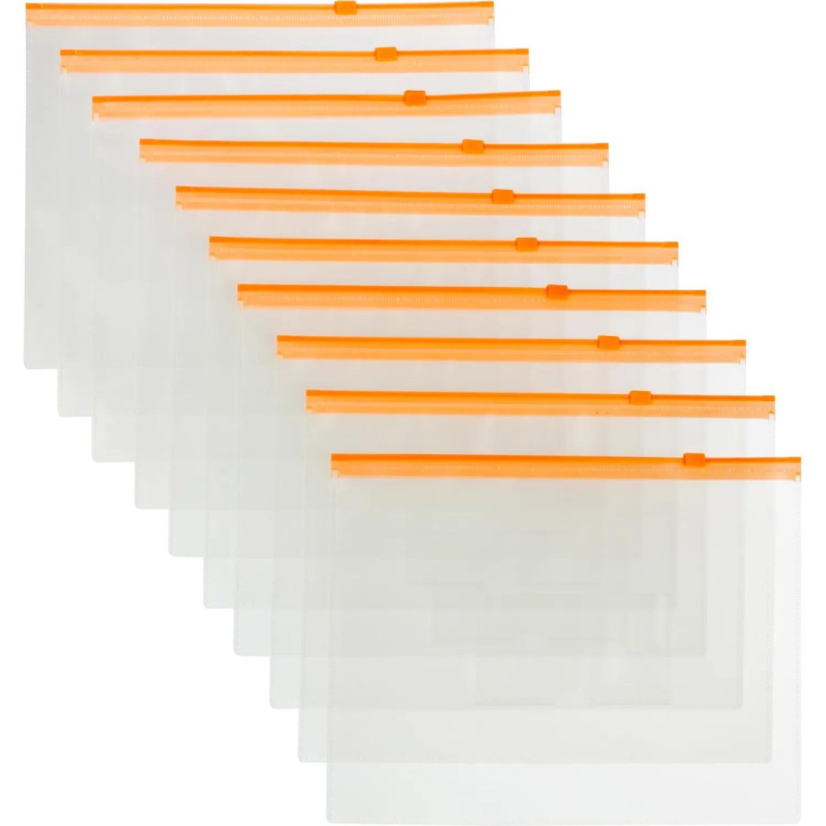 Папка-конверт на молнии А5 150мкм прозрачн.,с карманом д/визитки 10шт/уп