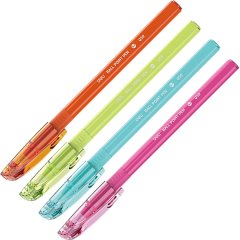 Ручка шариковая неавтомат. Deli EQ59,иг.нак0,7,3гр,мягк.грип,син,в асс