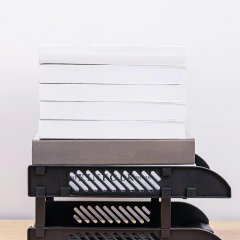 Лоток горизонтальный для бумаг  Deli E9212,сборн,черн,325x241x155мм 2шт/наб