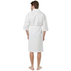 Халат вафельный Luscan Кимоно размер 58-60, белый