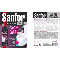Средство для сантехники SANFOR WC гель Ультра сила, 5 л