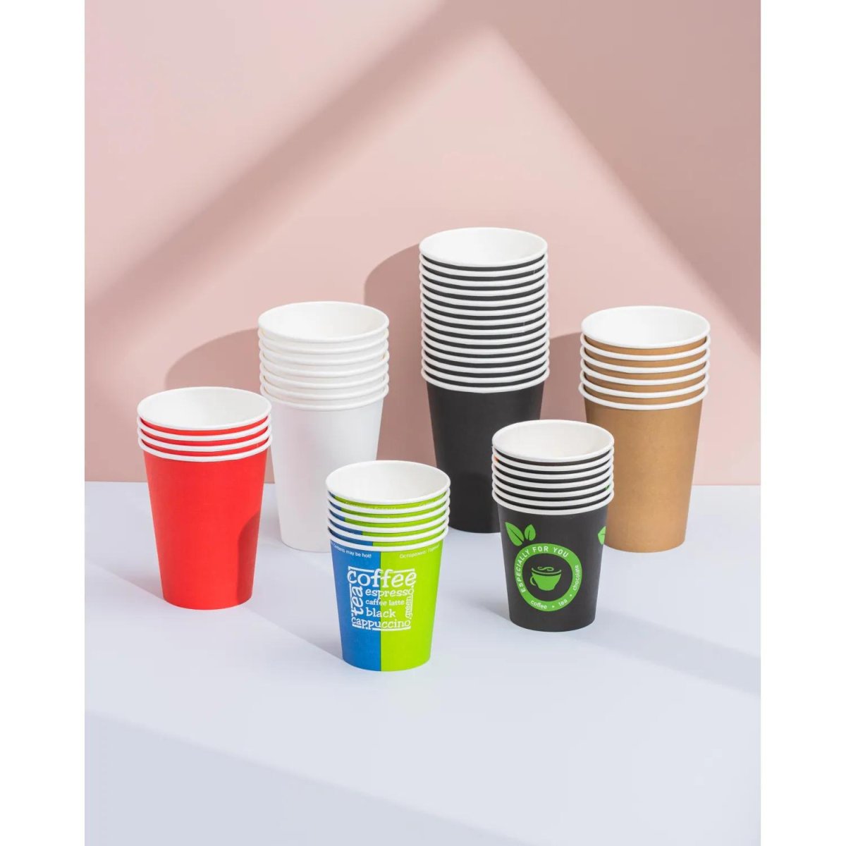 Стакан одноразовый бум 1-сл. 350 мл d-90мм Кофе с собой (MIX) 50шт/уп