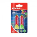 Ластик Kores треугольный неон 1/2 шт., блистер в ассортименте