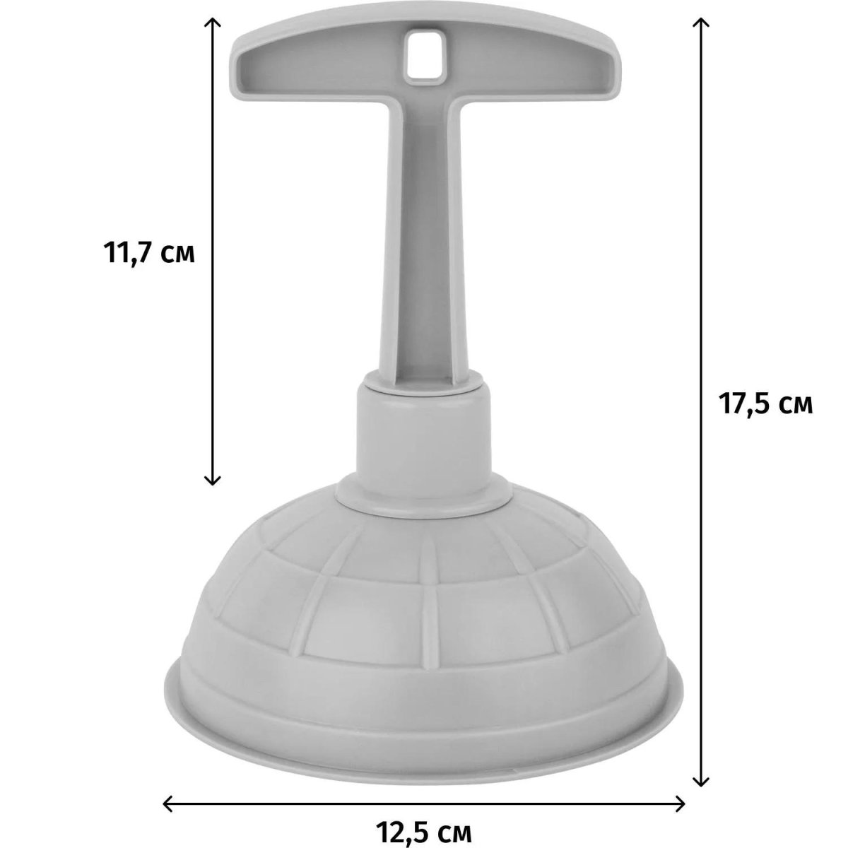 Вантуз Disco, D125 мм серебряный