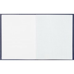 Книга учета 96л. в клетку офсет, обл.бумвинил синий