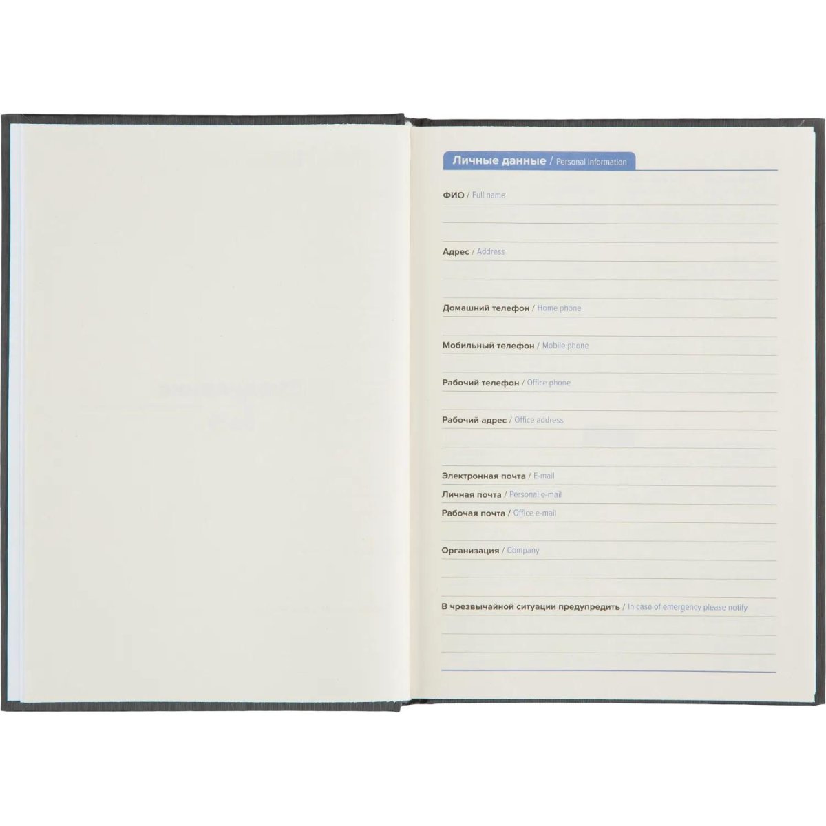 Ежедневник недатированный Attache Rain, А5, 160 л, черный