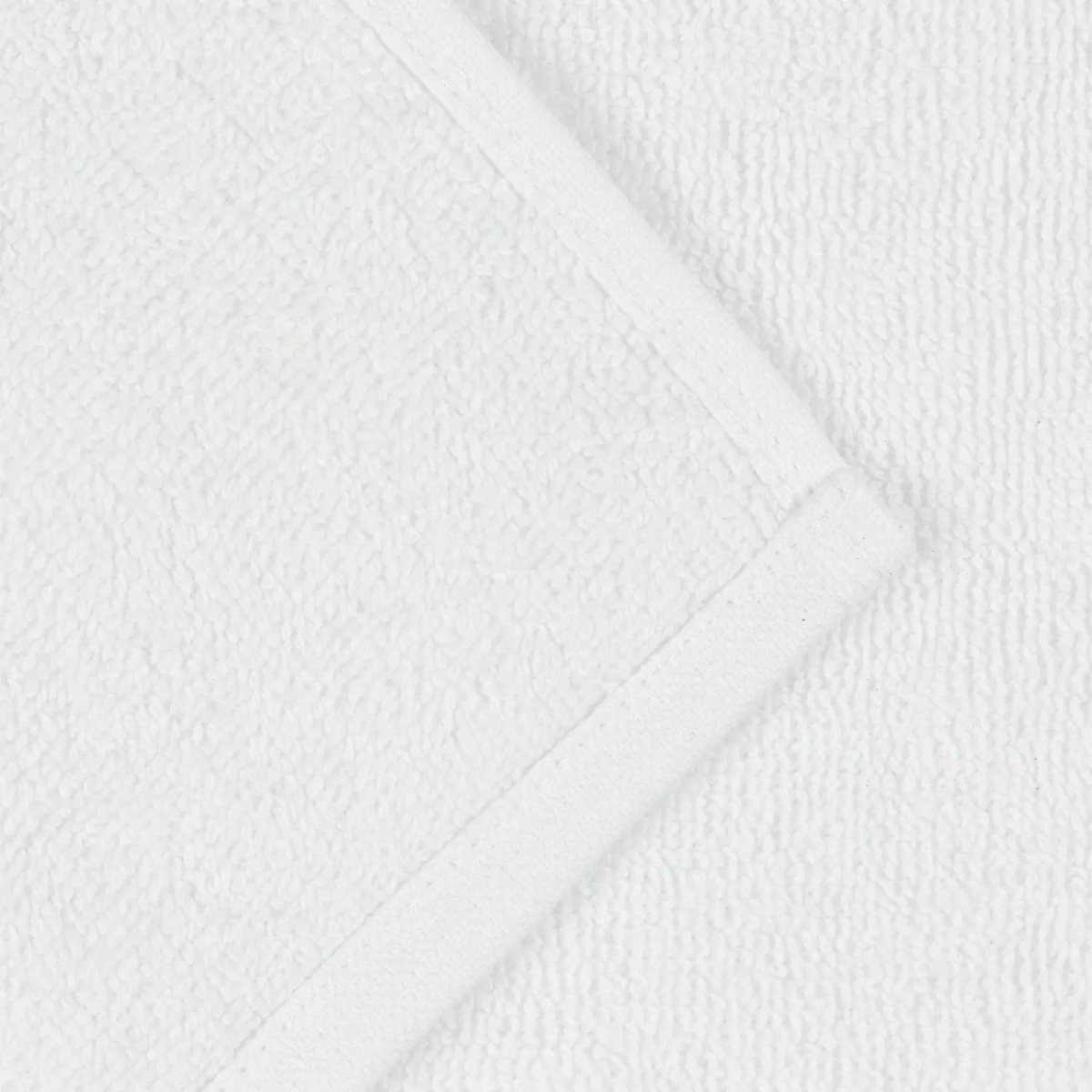 Полотенце Luscan махровое 50х90, 450 гр/м2, Oтель белый, Турция, 5 шт/уп