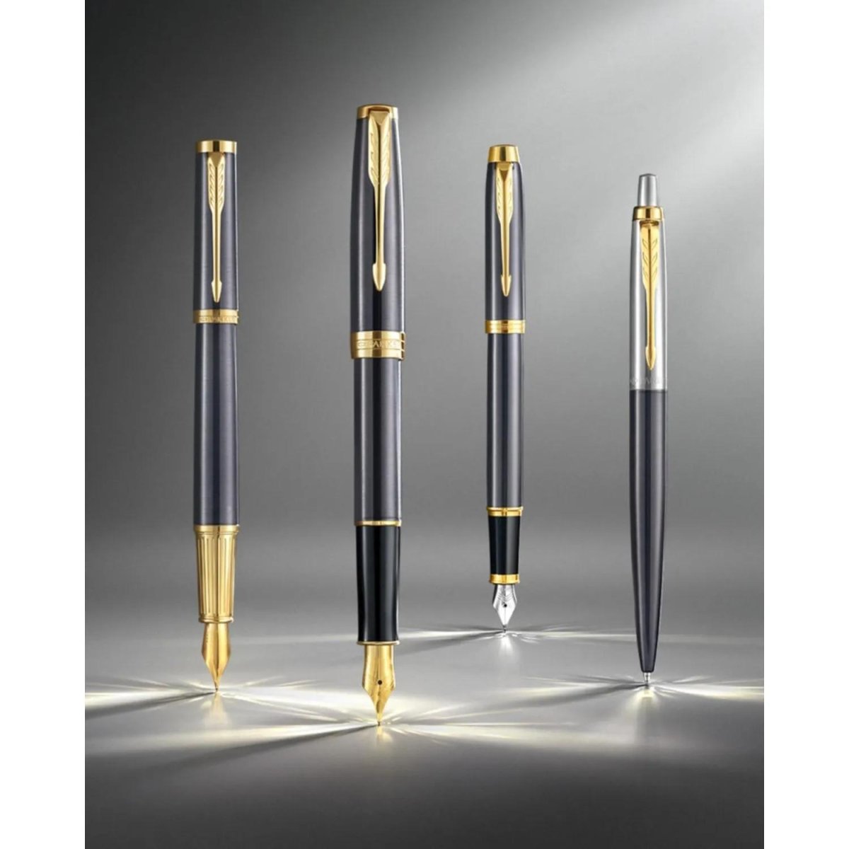 Ручка перьевая Parker IM Grey GT 0,8мм,синий, подарочная коробка, 2213776