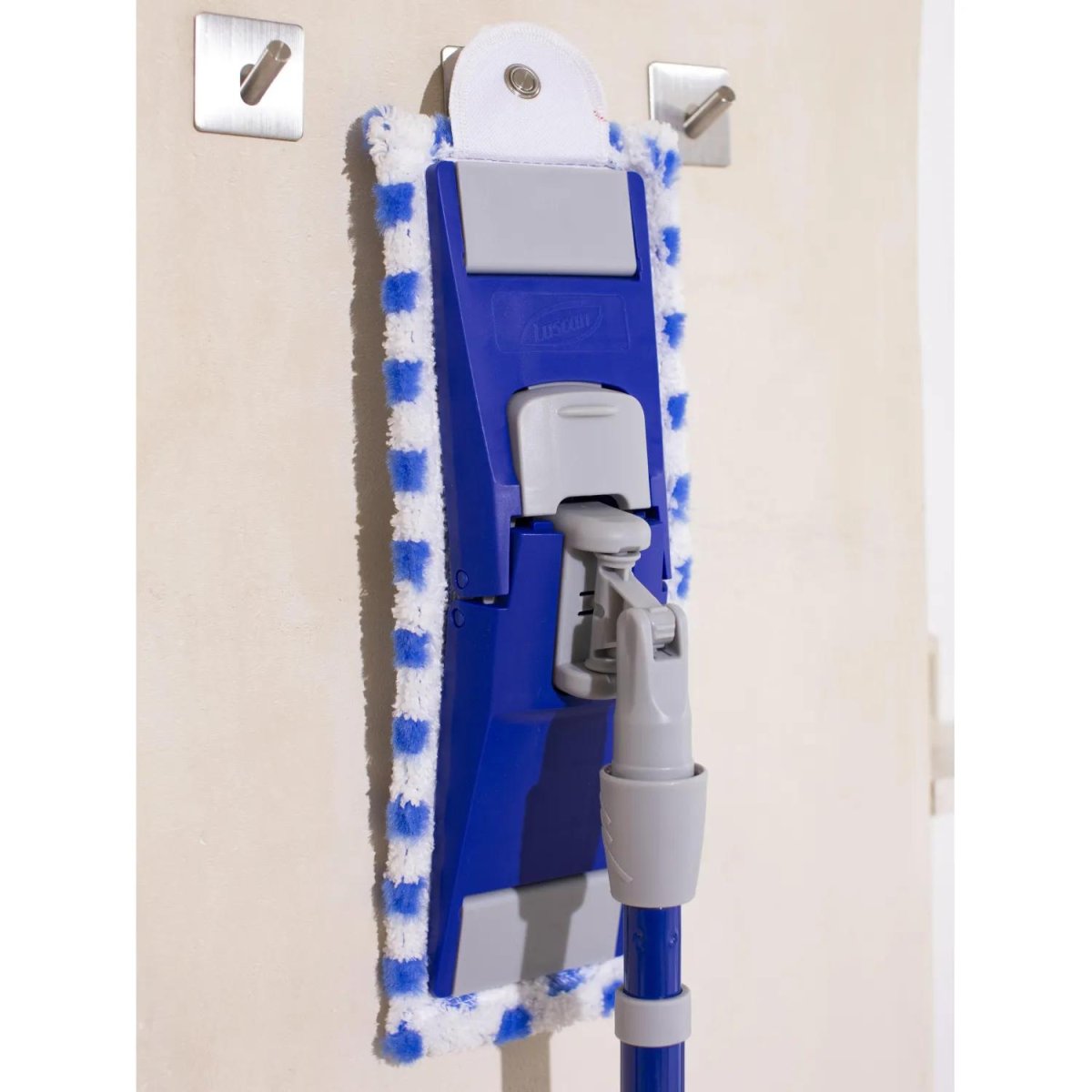 Швабра флаундер Luscan 34х10см насадка микрофибра, кнопки