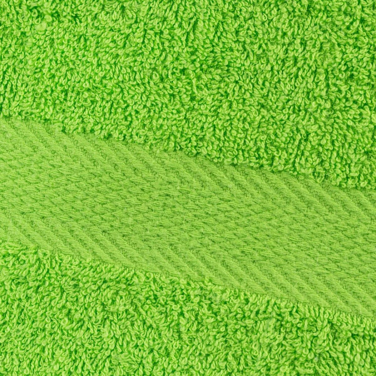 Набор полотенец махровых бордюр 440 г/м2, 70х140 салатовый, 5шт