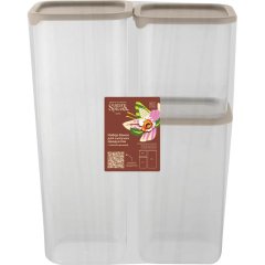 Набор банок Vanilla (0,8л + 1,2л + 1,9л) с гибкой крышкой латте