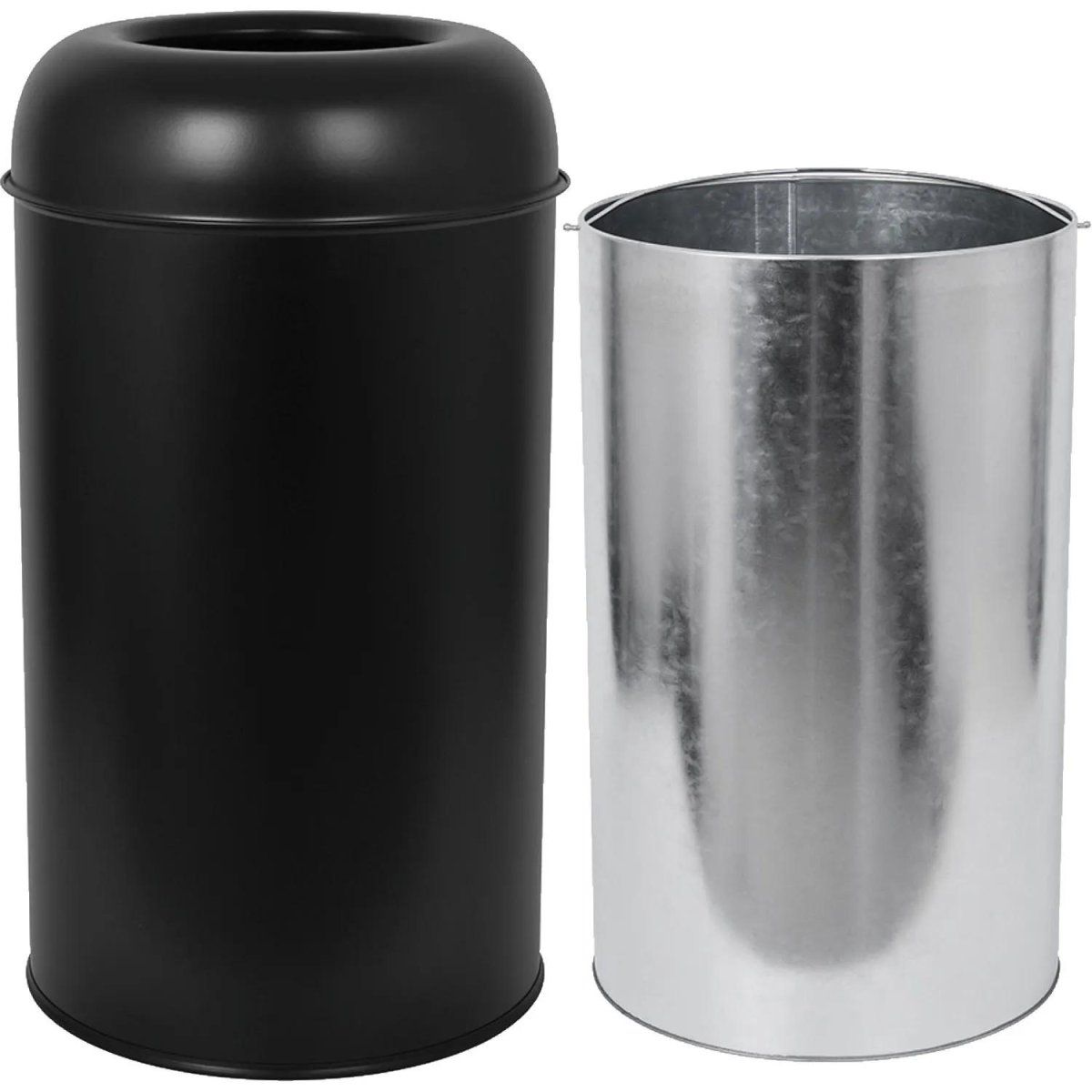 Контейнер для мусора (корзина) Luscan Prof 50л,матов.черный с кругл.крышкой