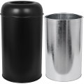 Контейнер для мусора (корзина) Luscan Prof 50л,матов.черный с кругл.крышкой