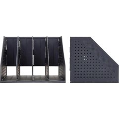 Лоток вертикальный Deli 78996DGrey складной 4 отделения темно-серый