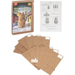 Конструктор из картона. Объёмная игрушка Кот, Нг-012