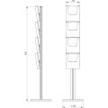 Стойка напольная Волна 4 кармана А4 односторонняя 06368.01.01