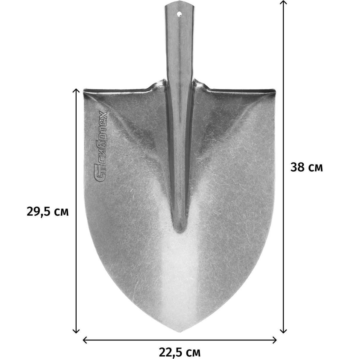 Лопата штыковая 225х295мм углубленная рессорная сталь 0,7кг без черенка