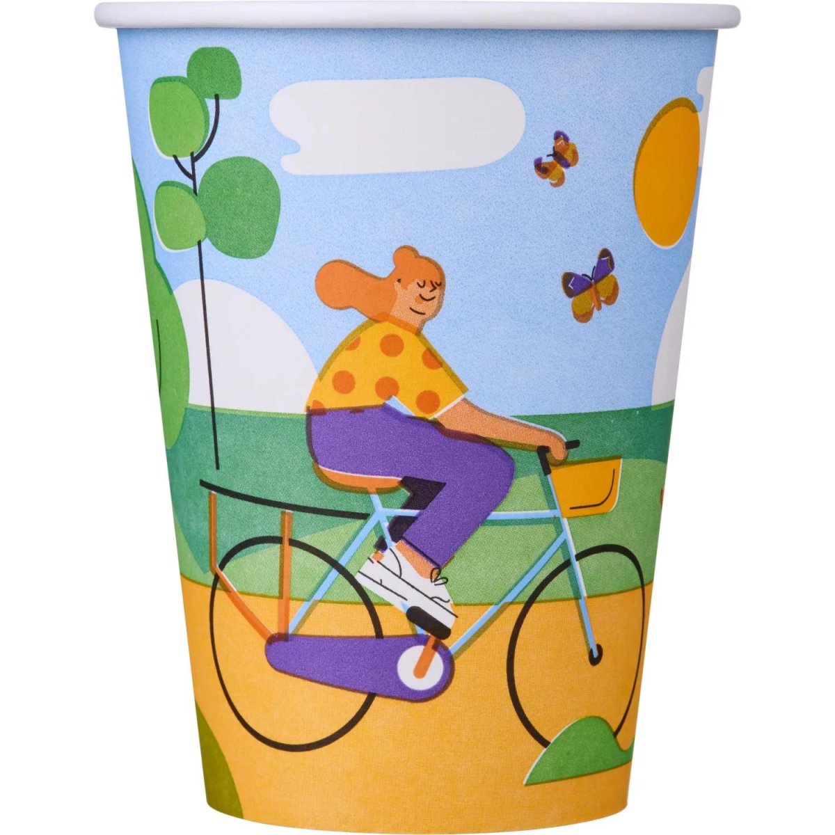 Стакан одноразовый бум односл. 350 мл d-90мм Спортивные игры (MIX) 50шт/уп