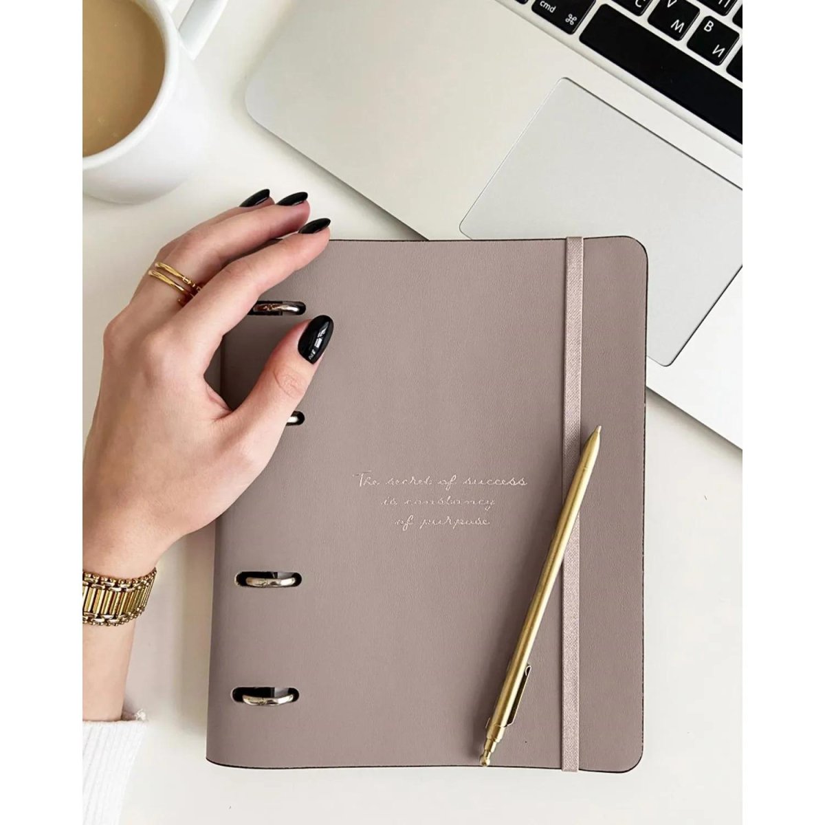 Тетрадь со сменным блоком А5,120л,Infolio Study,Quote,иск.кож,N3812