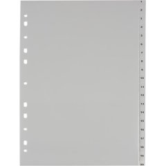 Разделитель листов 20л. цифровые пластик.Комус