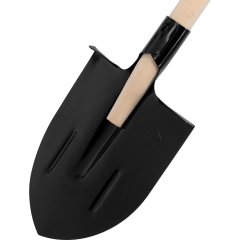 Лопата штыковая, 205х275х1400 мм, ребра жесткости, деревянный черенок