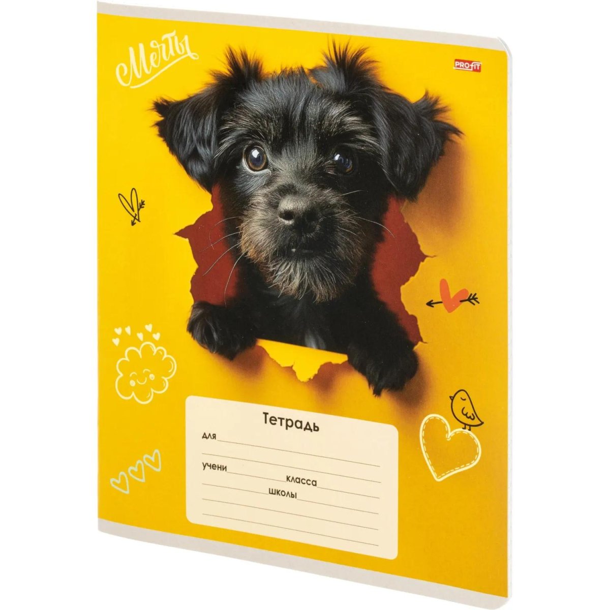 Тетрадь КЛЕТКА 18л. ОБАЯТЕЛЬНЫЕ ПЁСИКИ обл.-мелов.картон,ассорти 18-4310