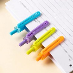 Ручка шариковая автомат. Deli EQ51-BL,иг.нак 0,7,мягк.грип,син,в асс