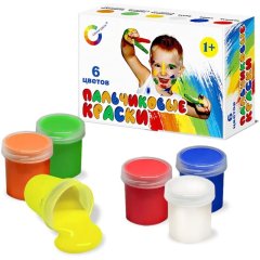 Краски пальчиковые комб. Азбука Цвета набор 6цв.х40мл 91К-6.40-00