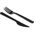 Набор столовых приборов 3в1 (в.,нож,салф.) черные,180мм 250шт/кор