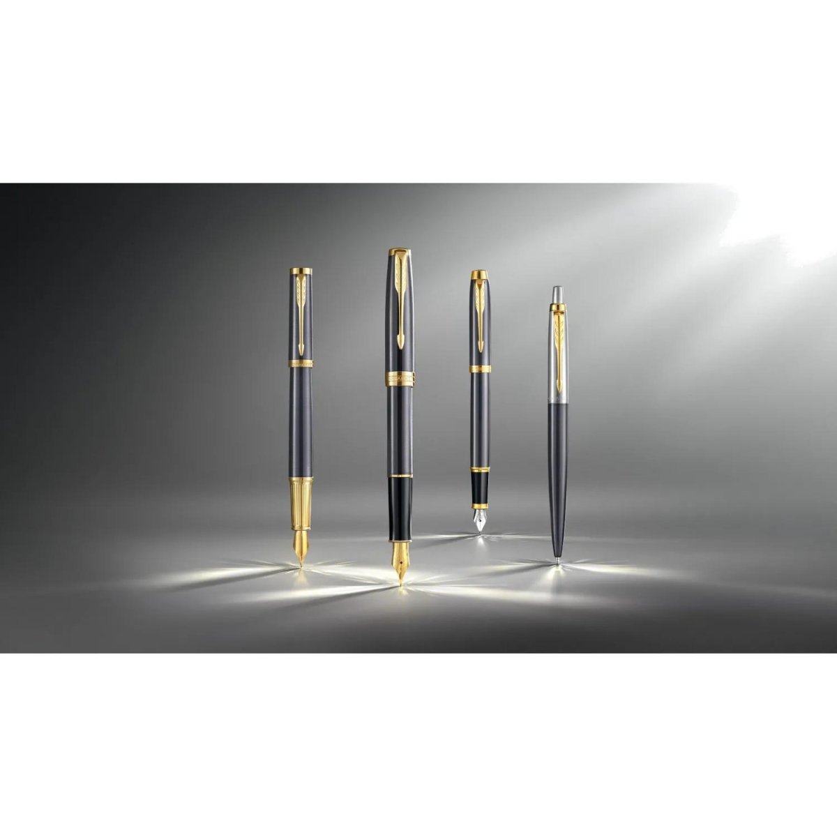 Ручка шариковая Parker Jotter Grey GT 1мм,кнопочн,синий,подар.кор, 2213723