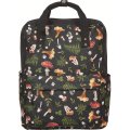 Рюкзак Квадро Грибы, темный, 1 отд., 3 кармана,37х28х13