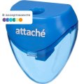 Точилка Attache, 1 отверстие, с контейнером, в ассорт