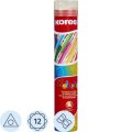Карандаши цветные 12цв 3-гран,точилка,тубус Kores 93313