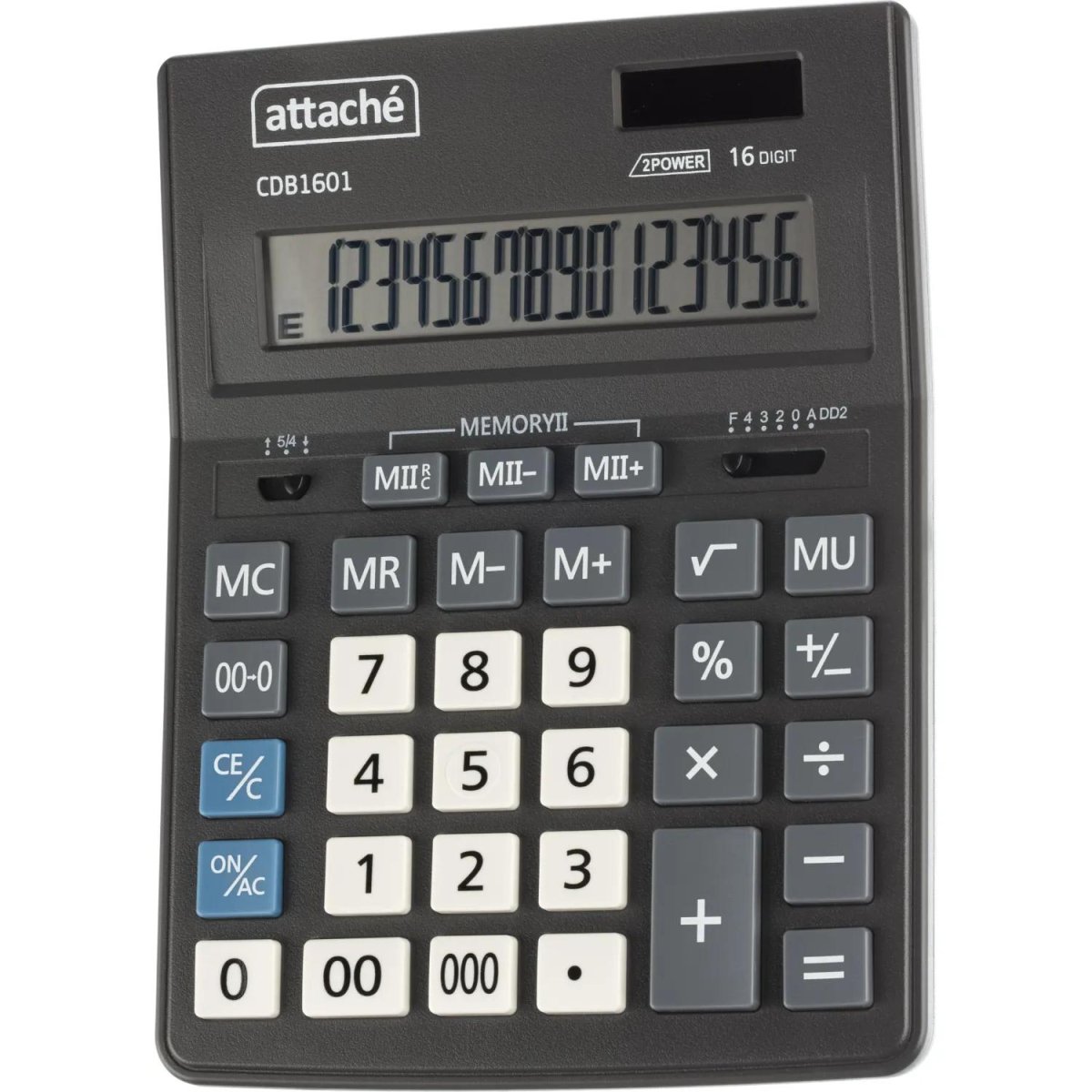 Калькулятор настольный Attache CDB1601-BK 16-разрядный черный 205x155x35 мм