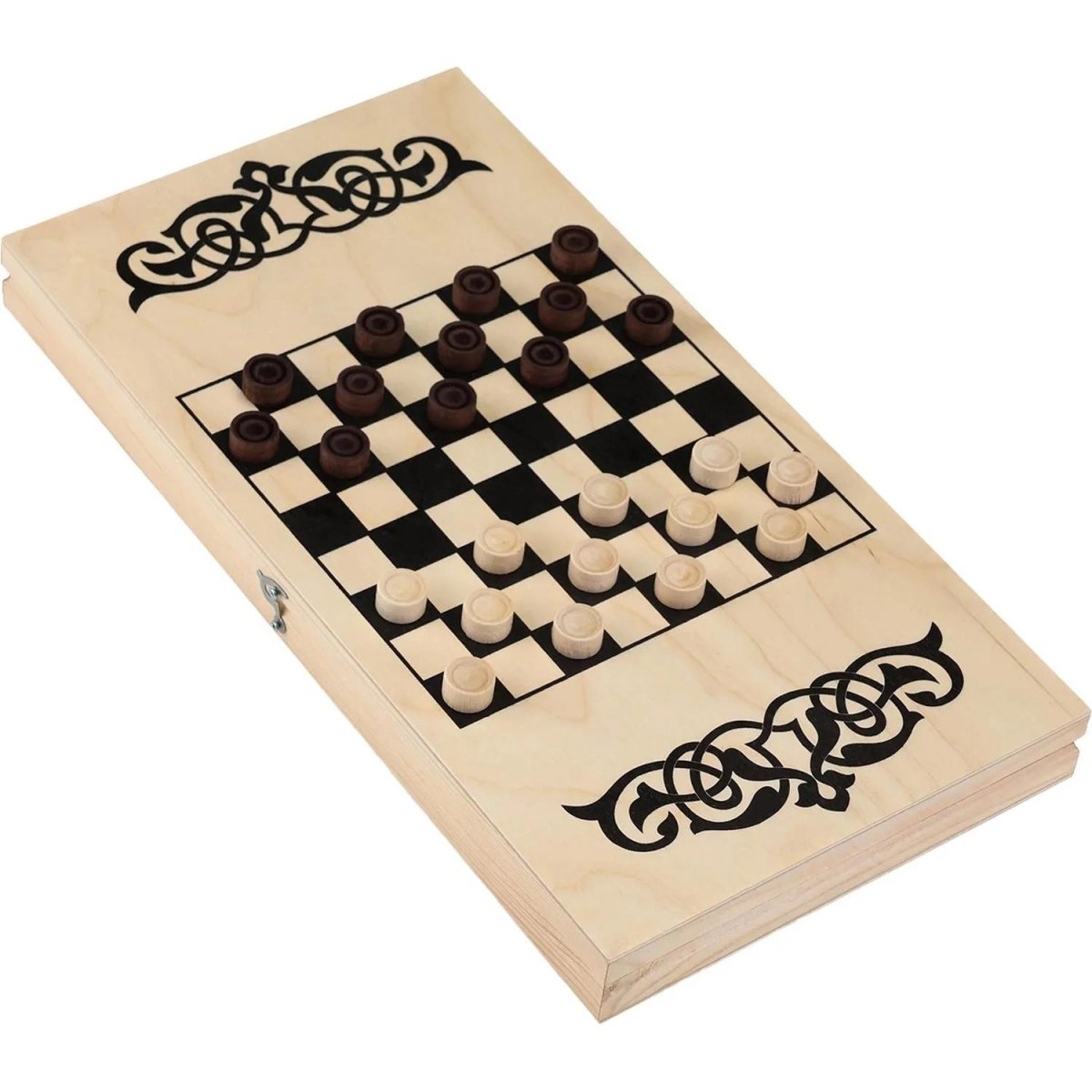 Игра Нарды деревянные 'Узор',40x40см,с полем для игры в шашки 3627310