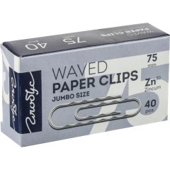 Скрепки Глобус Г75-40Ц оцинкованные,75 мм,гофрированные,40 шт/уп