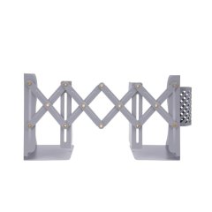 Подставка для книг и учебников раздвижная, со стаканом, серая