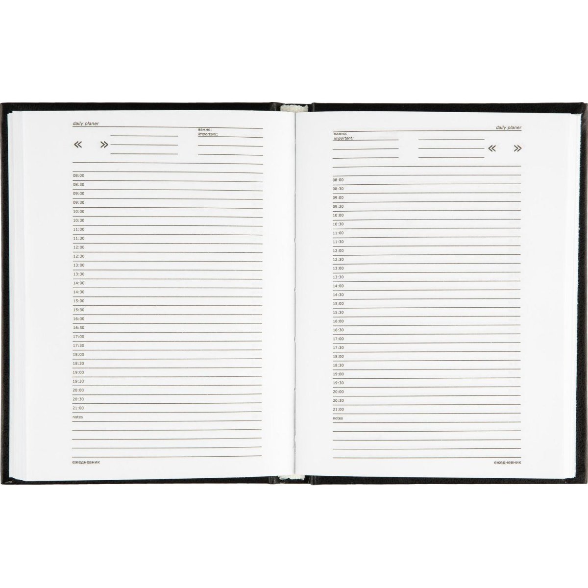 Ежедневник недатированный ,бумвинил,черный,А6,105х140мм,128л