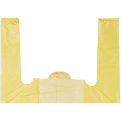 Пакет-майка ПНД 30+14x57 см, 18 мкм, 200 шт/уп, желтый