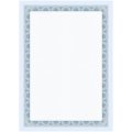 Сертификат-бумага с рамкой А4 синяя кружева, 250 г/кв.м, 20 шт/уп КЖ-1794/8