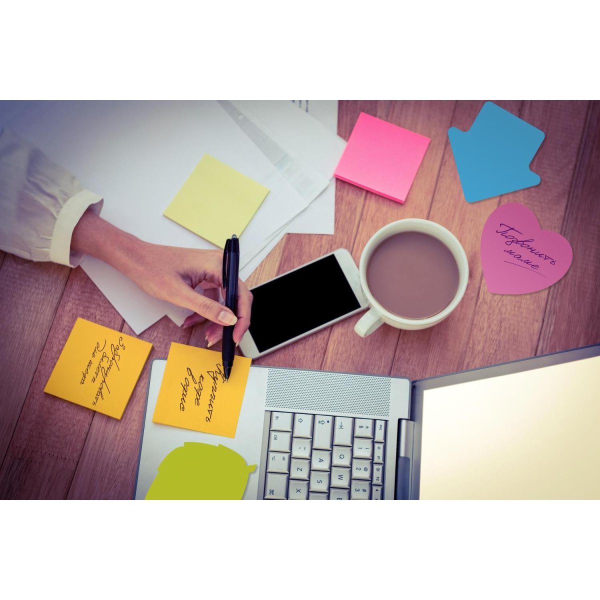 Стикеры ATTACHE с клеев.краем 38х51 розовый 100л. 3 шт/наб