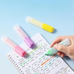 Набор текстовыделителей Deli EU628,скош.нак 1-4,5мм,6цв, не смаз.гелев.черн