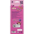 Карандаши цветные Комус Класс Kitty stickers 12 цв, 3мм, трехгранные, дер