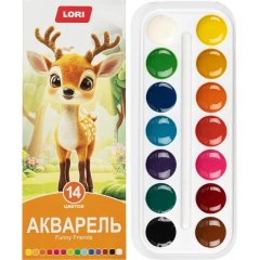 Краски акварельные FUNNY FRIENDS, 14 цветов, б/к Ааф-004 набор