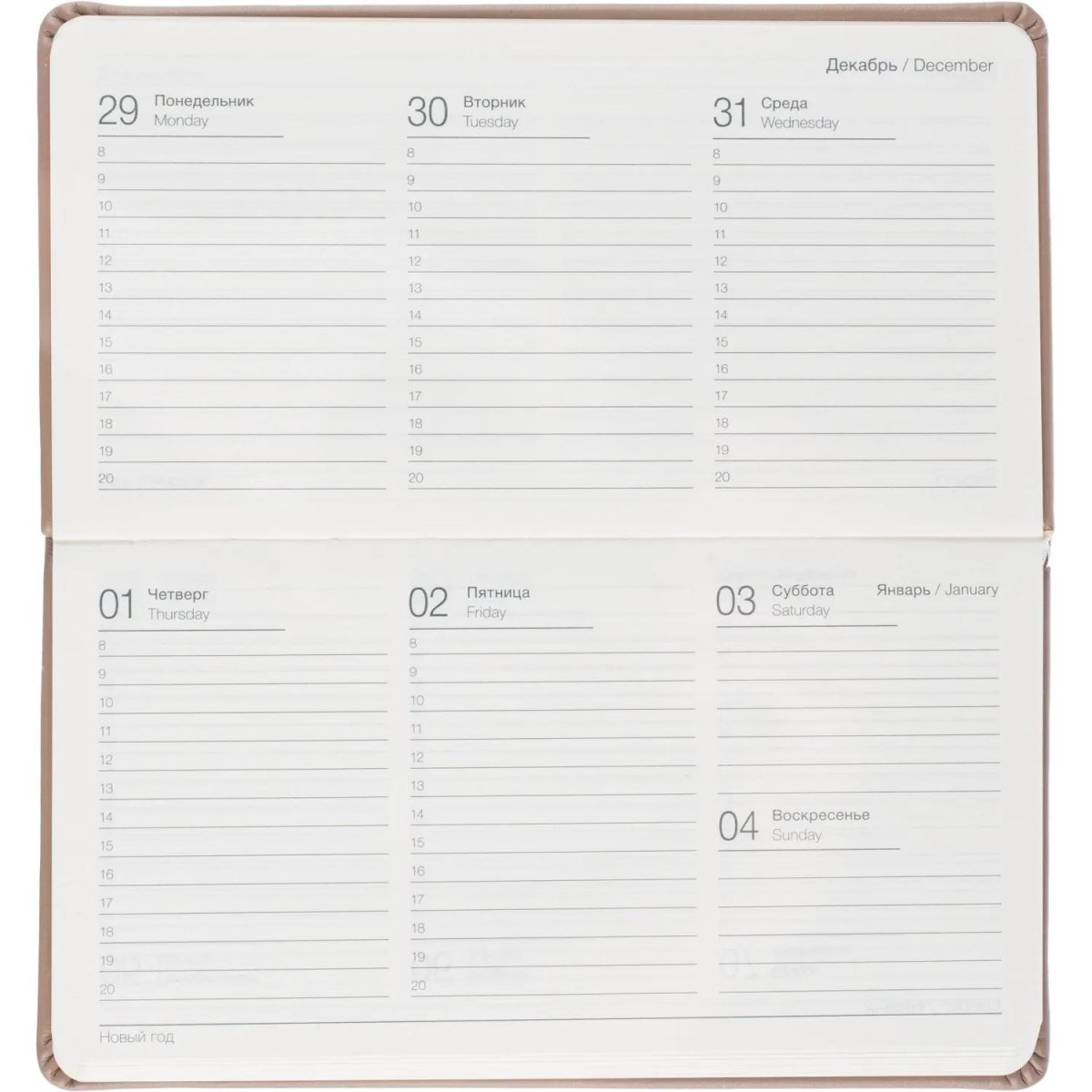 Еженедельник датированный 2026 IF 16х9см 64л, мягк Success I1835/beige