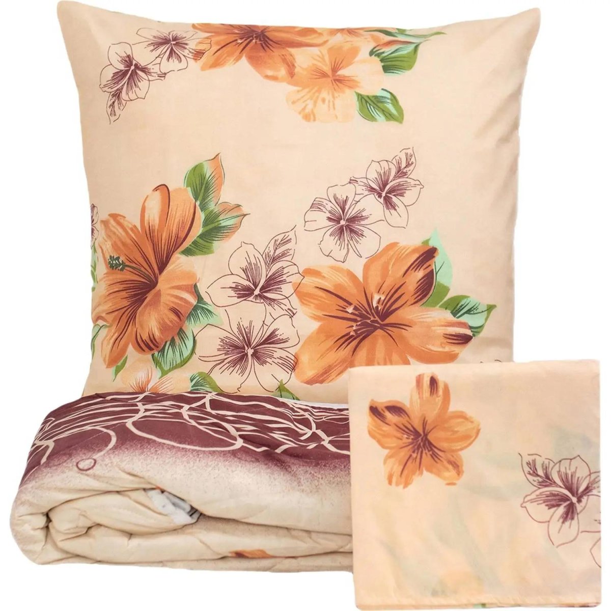 Набор спальный, ЛН, 2сп(одеяло, наволочки, простыня),полисатин, пэ волокно