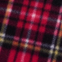 Плед флис Luscan, 130х170 см, 160 г/м2, клетка красная